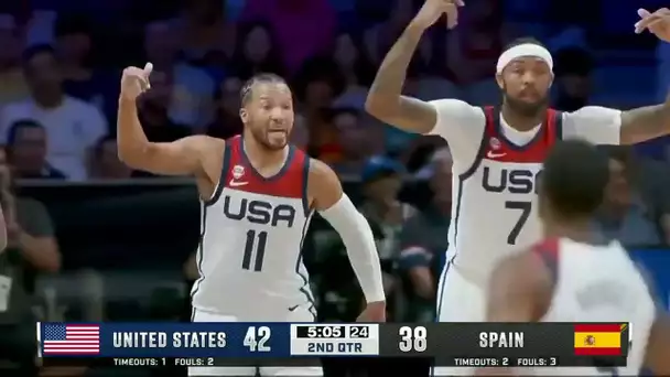 Jalen Brunson Goes Off In 1st Half of the #USABMNT Showcase!