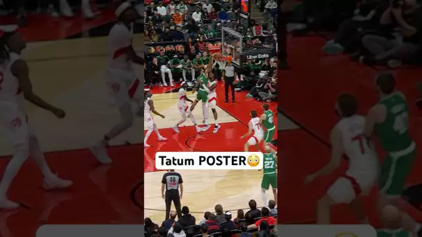 Jason Tatum throw down the EMPHATIC POSTER SLAM in #NBAPreseason action! 😤🔥|#Shorts