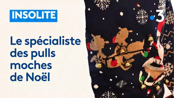 INSOLITE. Christophe est spécialiste des pulls moches de Noël, il en a fait son business