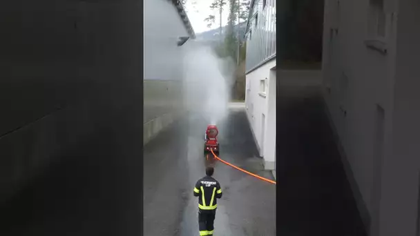 Un robot pour aider les pompiers
