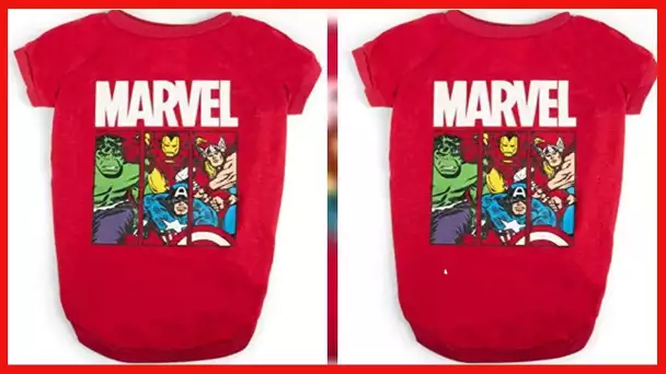 Marvel Comics for Pets Superhero Characters Dog T Shirt, X-Small (XS) | Small Dog T Shirt for Very