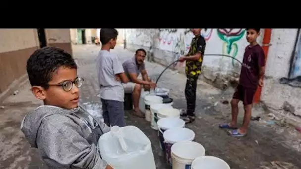 1,5 millions de personnes déplacées à Gaza. L'eau potable de plus en plus rare dans l'enclave.