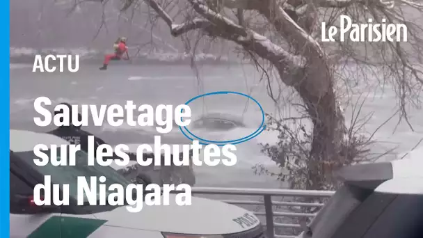 L'impressionnante intervention de la police pour tenter de secourir une voiture tombée tout près d