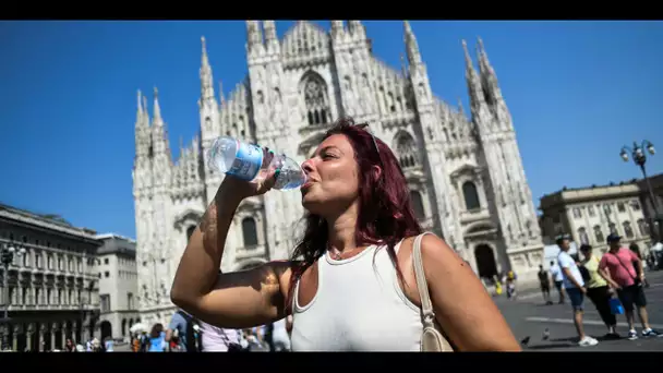 "J'essaye de résister" : à Milan, les habitants en quête de fraîcheur