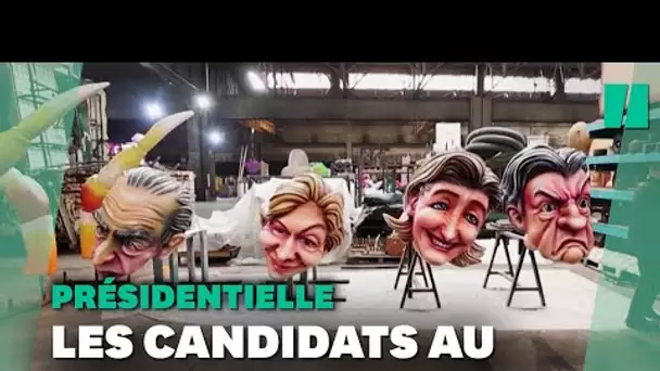 Présidentielle 2022: les candidats caricaturés au Carnaval de Nice