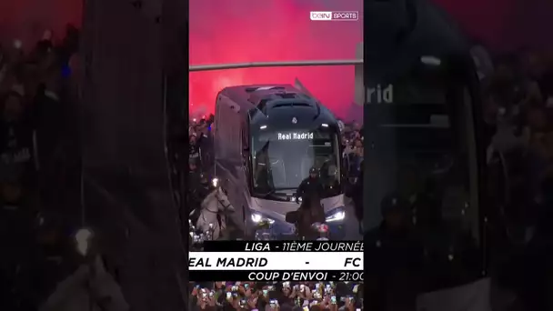 🚍 Le bus madrilène arrive au Bernabeu ! 🔥 #shorts