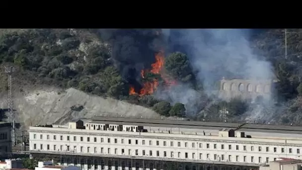 Espagne: le vent empêche la stabilisation de l'incendie à la frontière avec la France