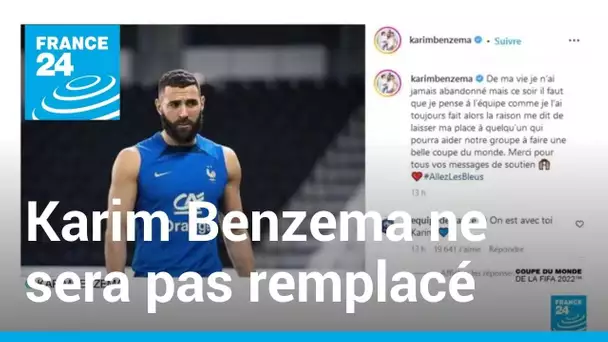 Coupe du monde 2022 : Karim Benzema, blessé, ne sera pas remplacé • FRANCE 24