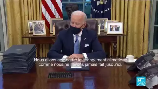 Joe Biden à la Maison Blanche, s'attèle à la lutte contre la pandémie