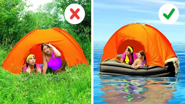 ASTUCES BRILLANTES POUR LA PLAGE || ASTUCES PRÉCIEUSES POUR LE CAMPING QUI AMÉLIORERONT TON VOYAGE