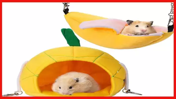 Jetec 2 Pieces Hamster Hammock Soft Bed Small Pet House Animals Hamster Hanging House Cage Nest