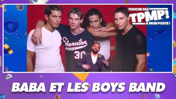 Cyril Hanouna et les chroniqueurs dans des Boys band