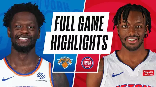 KNICKS at PISTONS | FULL GAME HIGHLIGHTS | April 3, 2021