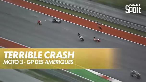 L'effroyable crash entre Acosta, Migno et Alcoba en Moto3 - GP des Amériques