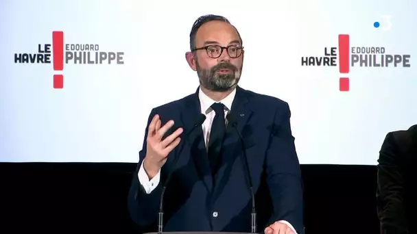 Edouard Philippe lors de son meeting de lancement de campagne