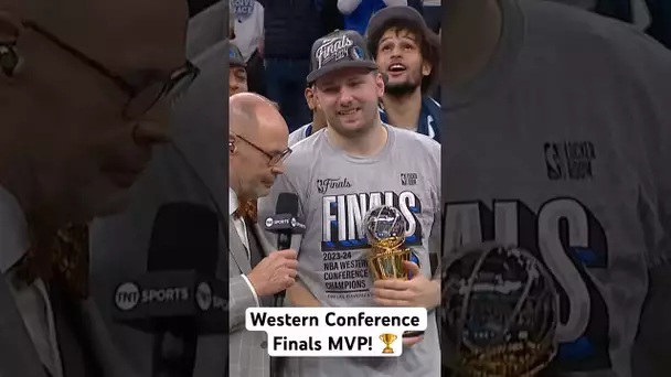 Luka Doncic Wins The Magic Johnson Trophy as the Western Conference Finals MVP!🏆🔥|#Shorts