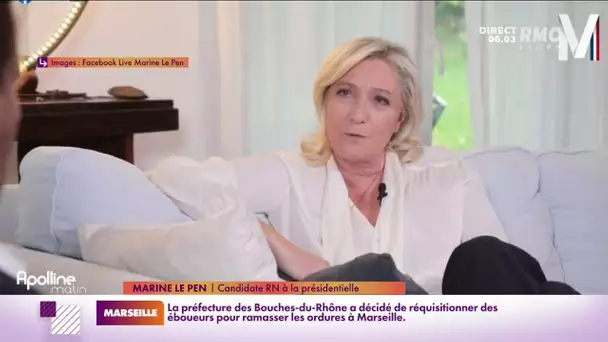 Marine Le Pen pas "chamboulée" par les sondages et la montée d'Éric Zemmour