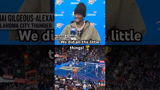 Shai Gilgeous-Alexander sounds off on OKC’s #EmiratesNBACup Win! 🏆|#Shorts