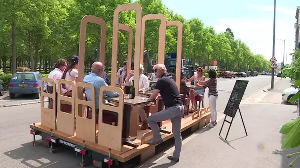 Concept de terrasse mobile pour restaurant imaginée par un architecte de l'Aisne