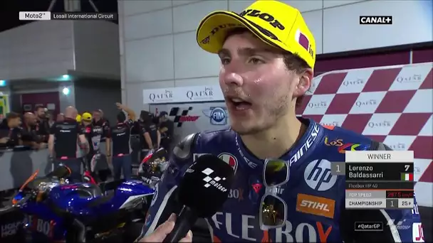 Qatar GP / Moto 2 - Baldassarri après sa victoire !