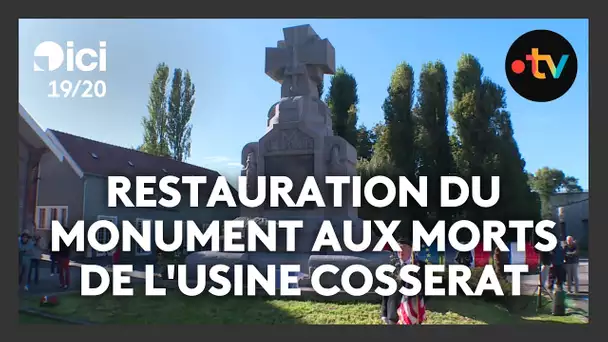 Cérémonie de restauration du monument aux morts de l'usine Cosserat