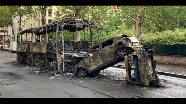 «C'est triste à voir» : trois jours après la mort de Nahel, la banlieue de Lyon secouée par des v…