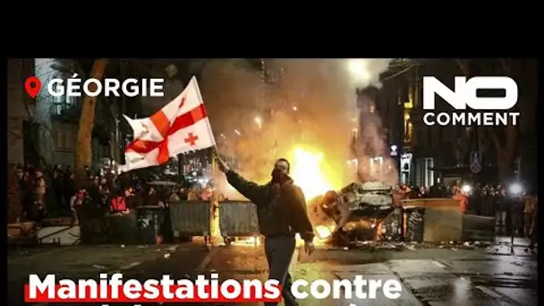 [No Comment] Manifestations en Géorgie pour le retrait d'une loi controversée