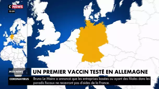 Allemagne : un premier vaccin testé fin avril