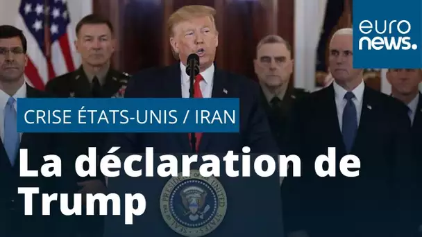 Déclaration de Donald Trump après les tirs iraniens contre des bases américaines en Irak