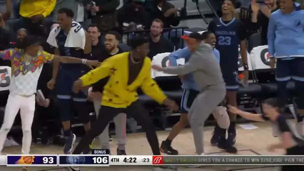 Grizzlies Bench & FedEx Forum ERUPT After Santi Aldama Reverse Dunk