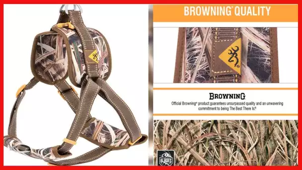 Browning Camo Dog Harness, No Pull Adjustable Reflective Pet Walking Vest