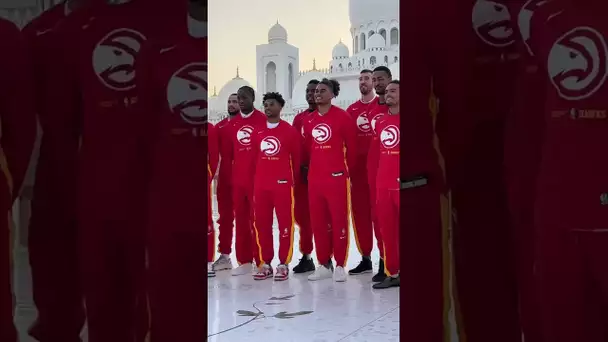 The Hawks visit the Sheikh Zayed Grand Mosque 🕌 #NBAinAbuDhabi | #Shorts