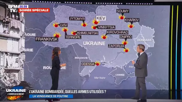 Quelles sont les armes utilisées dans les bombardements contre les grandes villes en Ukraine ?