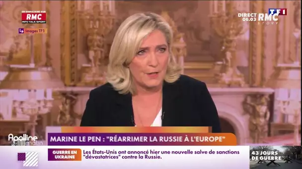 Présidentielle : Marine Le Pen veut "réarrimer la Russie à l'Europe"