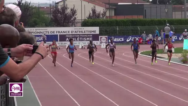 Albi 2017 : Finale 100 m Espoirs F (Cynthia Leduc en 11&#039;&#039;60)