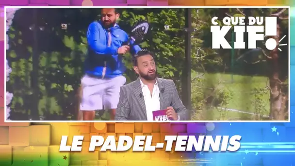 Cyril Hanouna affronte deux joueurs au padel-tennis