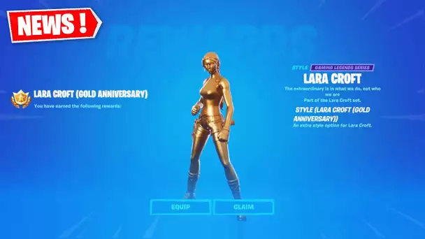 COMMENT DEBLOQUER LE SKIN LARA CROFT EN OR "25EME ANNIVERSAIRE" SUR FORTNITE ! (FORTNITE NEWS)