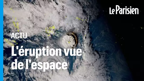 Les incroyables  images satellites de l'éruption d'un volcan aux îles Tonga