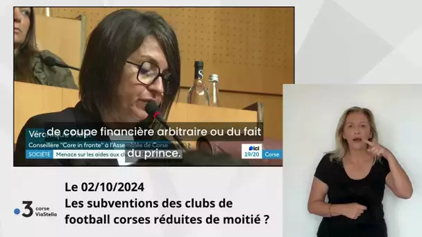 02.10.24 Les subventions des clubs de football corses amateur réduites de moitié ?