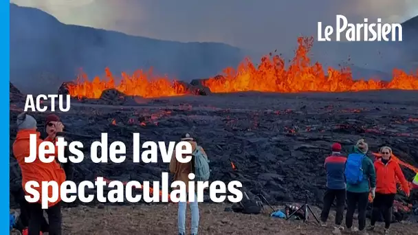 « C'est tellement beau ! » : en Islande, l’éruption d’une fissure volcanique attire les curieux