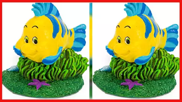 Penn-PLAX Disney’s The Little Mermaid Officially Licensed Aquarium Ornament – Flounder – Mini Size