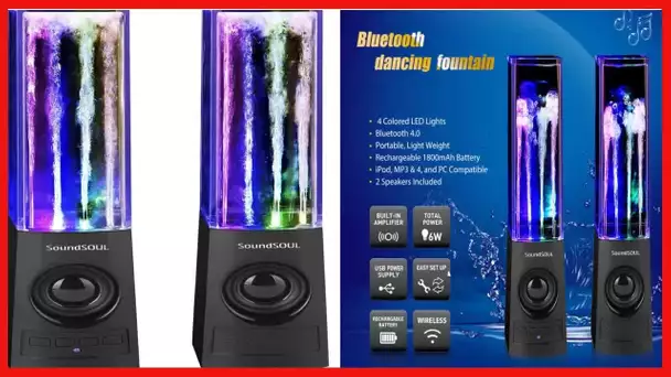 SoundSOUL Fountain Dancing Bluetooth Speakers, Black