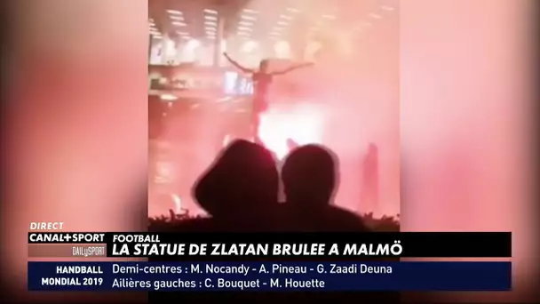 La statue de Zlatan incendiée à Malmö