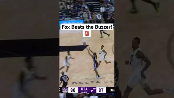 De’Aaron Fox BEATS THE BUZZER with shot from beyond half-court! 👀🔥|#Shorts