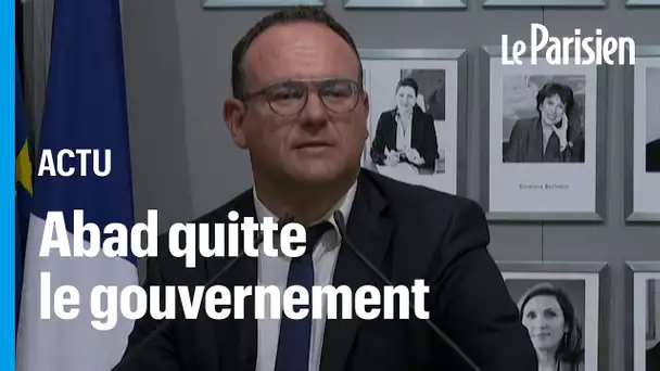 Damien Abad dénonce des «calomnies ignobles» et quitte le gouvernement