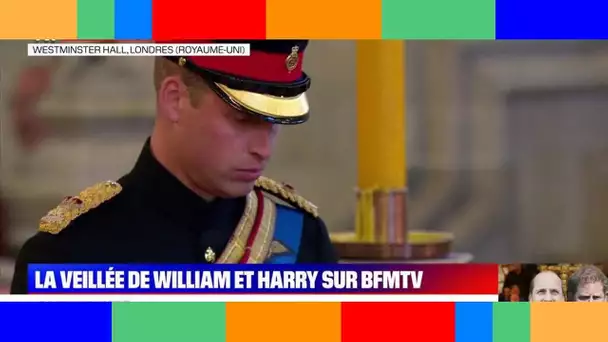 Elizabeth II : William grave, Harry en uniforme… La veillée poignante des petits-enfants de la reine