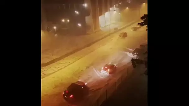 À Toulouse, un violent orage de grêle et des rafales de vent ont traversé la ville