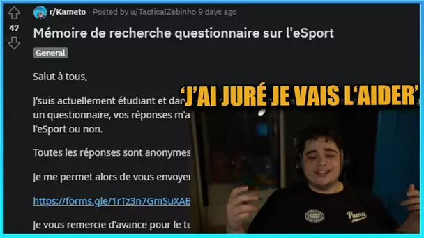 KAMETO VEUT RÉPONDRE À UN QUESTIONNAIRE SUR L'ESPORT 🤣