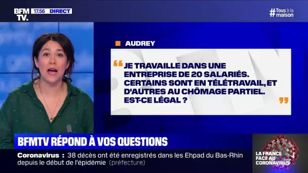 Certains de mes salariés sont en télétravail, d'autres en chômage partiel, est-ce légal?