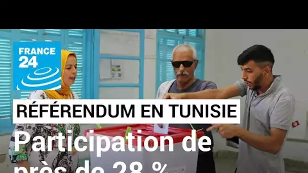 Référendum en Tunisie : un taux de participation de près de 28 % • FRANCE 24